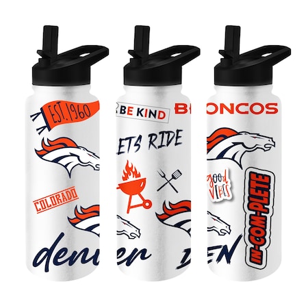 Logo Brands Denver Broncos 34oz Native Quencher Bottle 610-S34QB-63